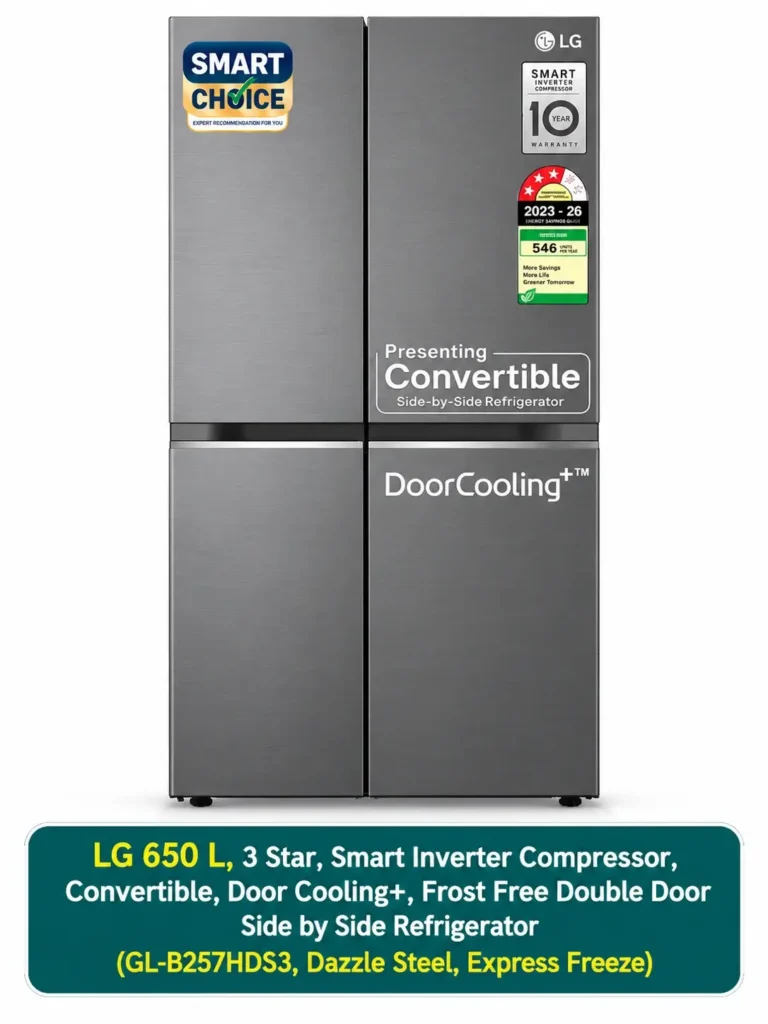 Best LG 650 L Double Door Side By Side Refrigerator