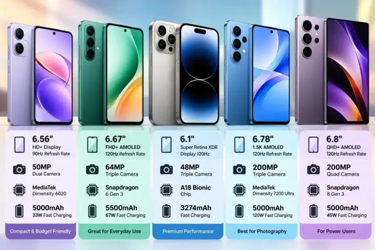 Smartphone buying guide comparing features and specifications
